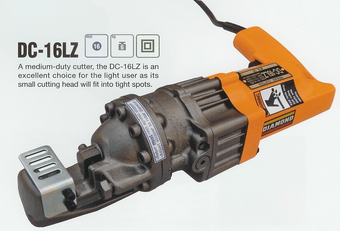 Click here to see the specifications of our Handheld Rebar Cutters DIAMOND DC-16LZ Handheld Rebar Cutters